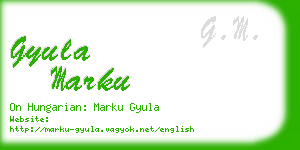 gyula marku business card